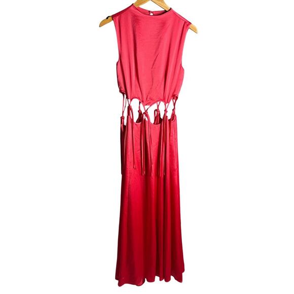 Anna Quan Josie Cut Out Maxi Dress Raspberry Size 0 NWT - Picture 8 of 10